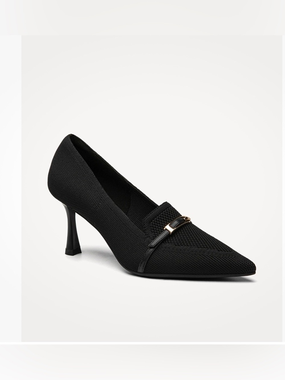 Cosy Island Elite Loaf Pointed Toe Heeled Pumps Elegant Dress Shoes Black size 9
